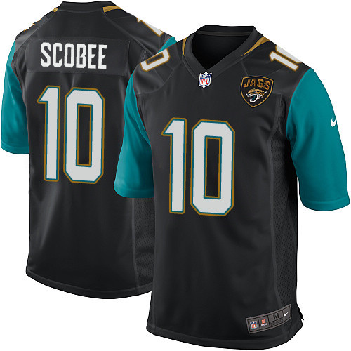 Men's Jaguars #10 Josh Scobee Black Game Limited Stitched NFL Jersey
